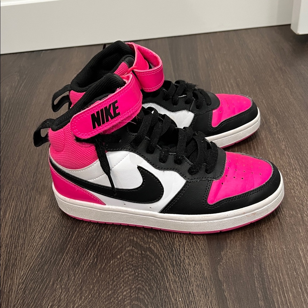 Nike Kids Sneakers - Pink, Black, and White